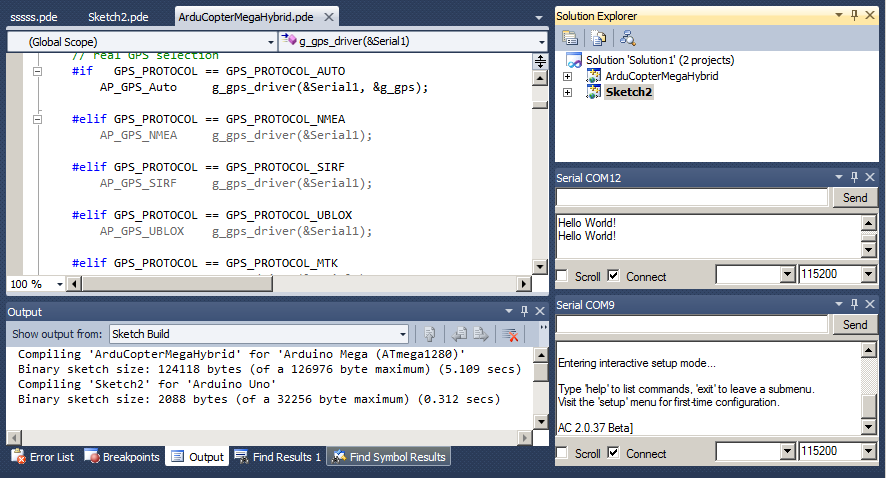 Arduino Visual Studio Intellisense Shows All The Conditional Compiler Statements