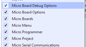 Toolbar Options