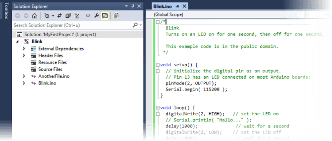 Opening An Existing Arduino Sketch