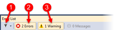 Error List Toolbar