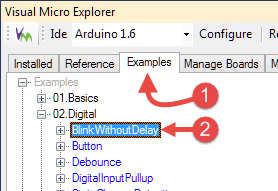 Opening Micro Explorer Tutorials Example