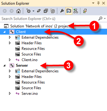 Solution Explorer Multiple Projects