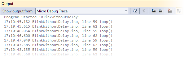 Tracepoint Output Window