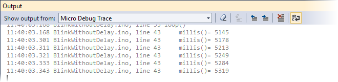 Tracepoint Output Window