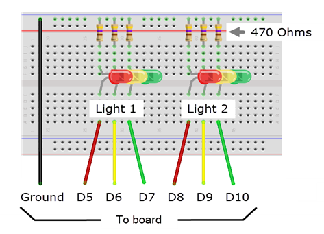 Tutorial breadboard diagram