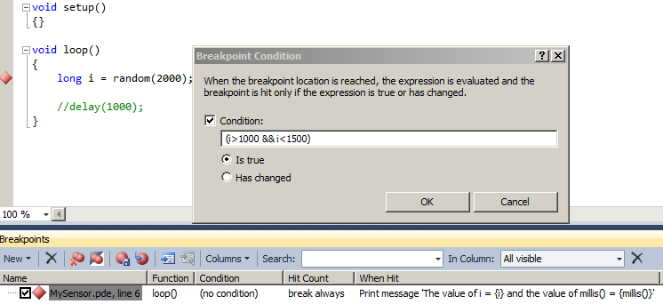 Conditonal Breakpoints and Tracepoints
