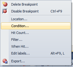 Conditonal Breakpoints and Tracepoints