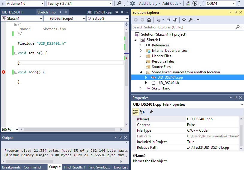 Sharing Arduino Code Between Projects