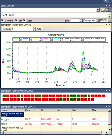 Click to enlarge. Soon to be released open source debugger visualizations. Digital and analog visualizations are included with the debugger upgrade