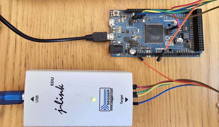 Segger JLink to Arduino DUE Wiring via DEBUG Header
