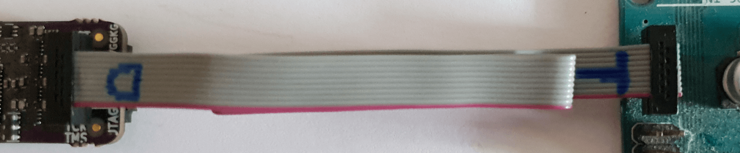 Example 10 Pin SWD Ribbon cable with (D)ebugger and (T)arget marked