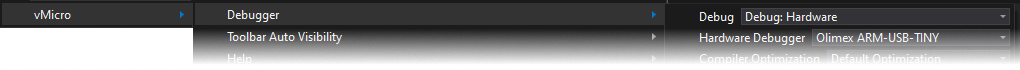 Hardware Debugger Selection in Visual Micro