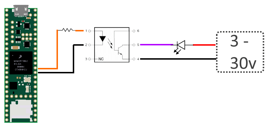 Wiring an Opto Coupler to an Microcontroller