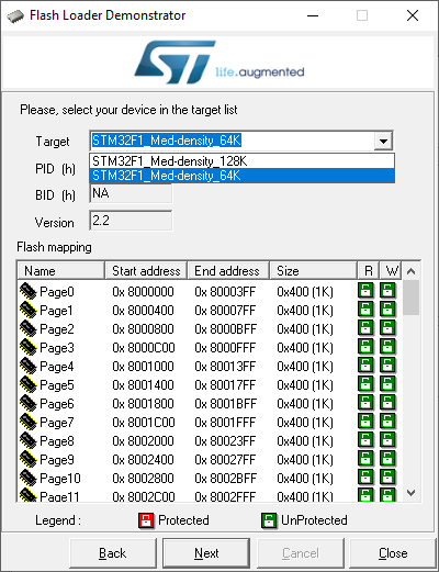 STM32 Flasher Process: Step 3