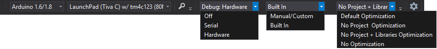 TI Built In Debug Toolbar Settings TI Built In Debug Toolbar Settings