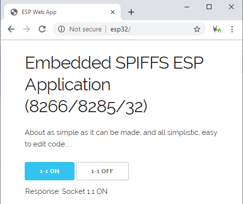 ESP App Running in Browser