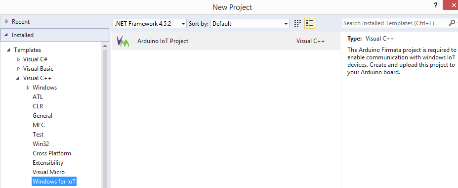 A ready to use Windows 10 IoT for Arduino is included with the Visual Studio extension