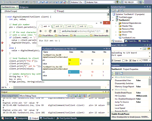 Arduino Yun Network Upload and Debug